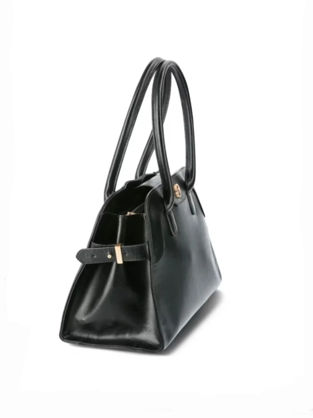 Time & Tru Maxwell Satchel Handbag In Black NWT